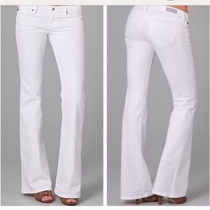Adriano Goldschmied White Belle Bottom Jeans